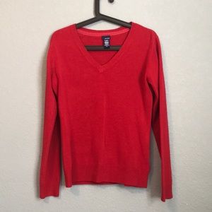 Red V Neck Sweater